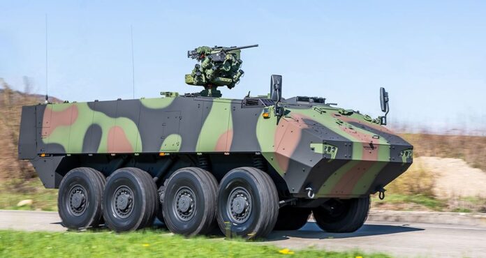 Spain's production version of the Dragon eight-wheeled armored vehicle ready for tests-min